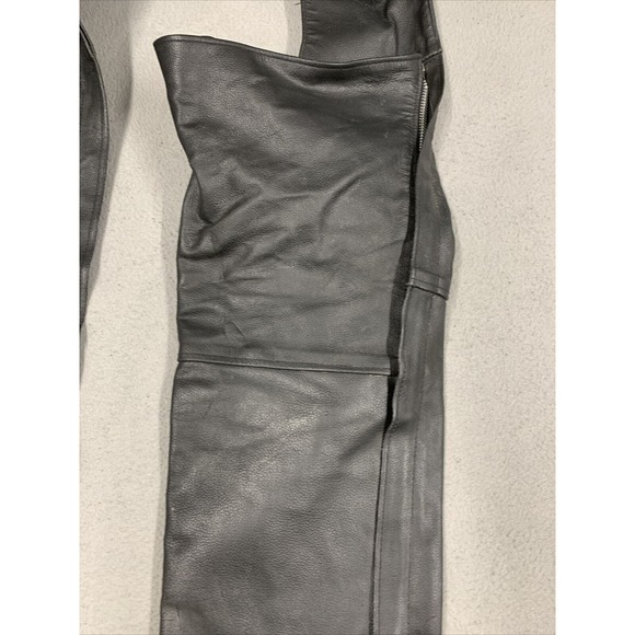 Himalaya Motor Bike Wear Chaps Mens Size Medium Motorcycle Riding Bikers Black - Picture 7 of 16